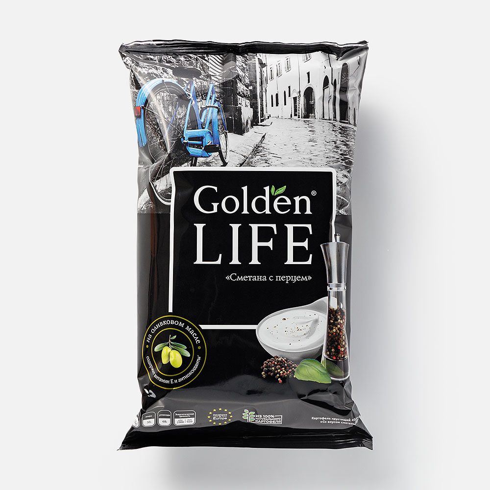 Изображение товара Чипсы Golden Life, сметана с перцем, 90 г