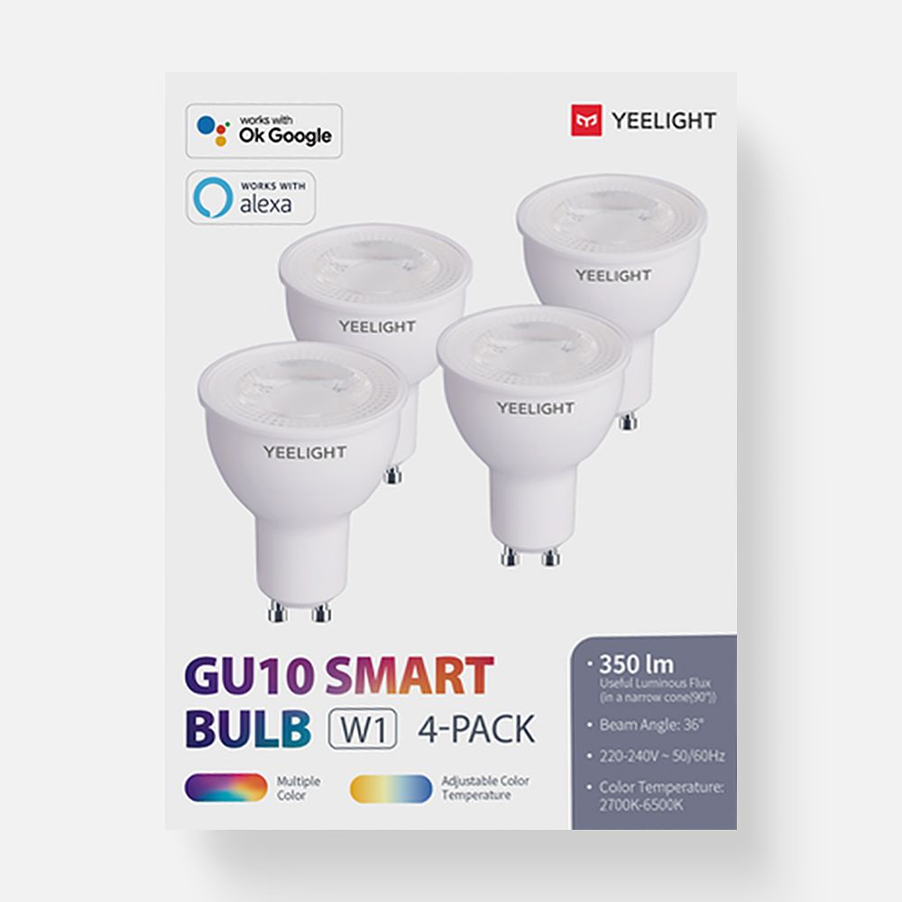 Изображение товара Лампы Yeelight Smart Bulb умные, GU10, YLDP004-A, 4 шт.