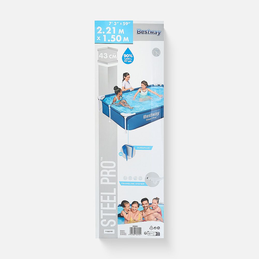 Изображение товара Каркасный бассейн Bestway 56401 221х150х43 см для дачи и дома