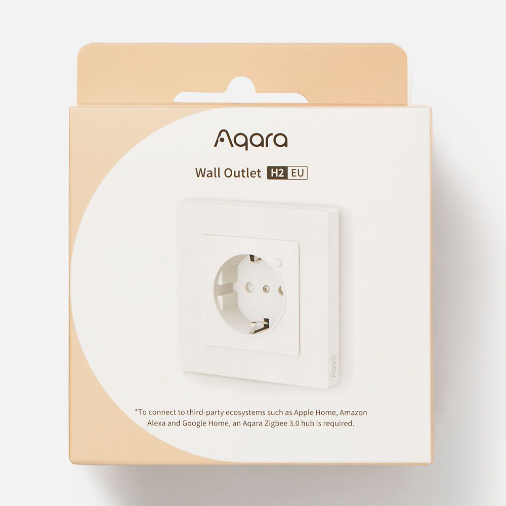 Изображение товара Розетка умная встраиваемая Aqara Wall Outlet H2 Eu, модель Wp-P01D Zigbee, 1 шт.