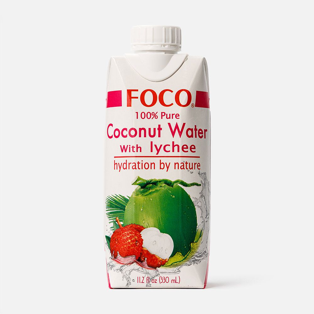 Изображение товара Кокосовая вода Foco без сахара с соком личи 0,33 л натуральный напиток