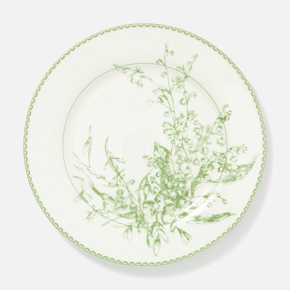 Изображение товара Керамическая тарелка Florale, 20 см, зелёная