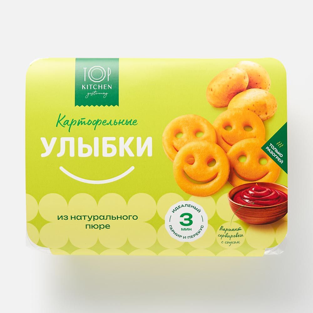 Изображение товара Картофельный хашбраун Top Kitchen, Улыбки, заморозка, 320 г