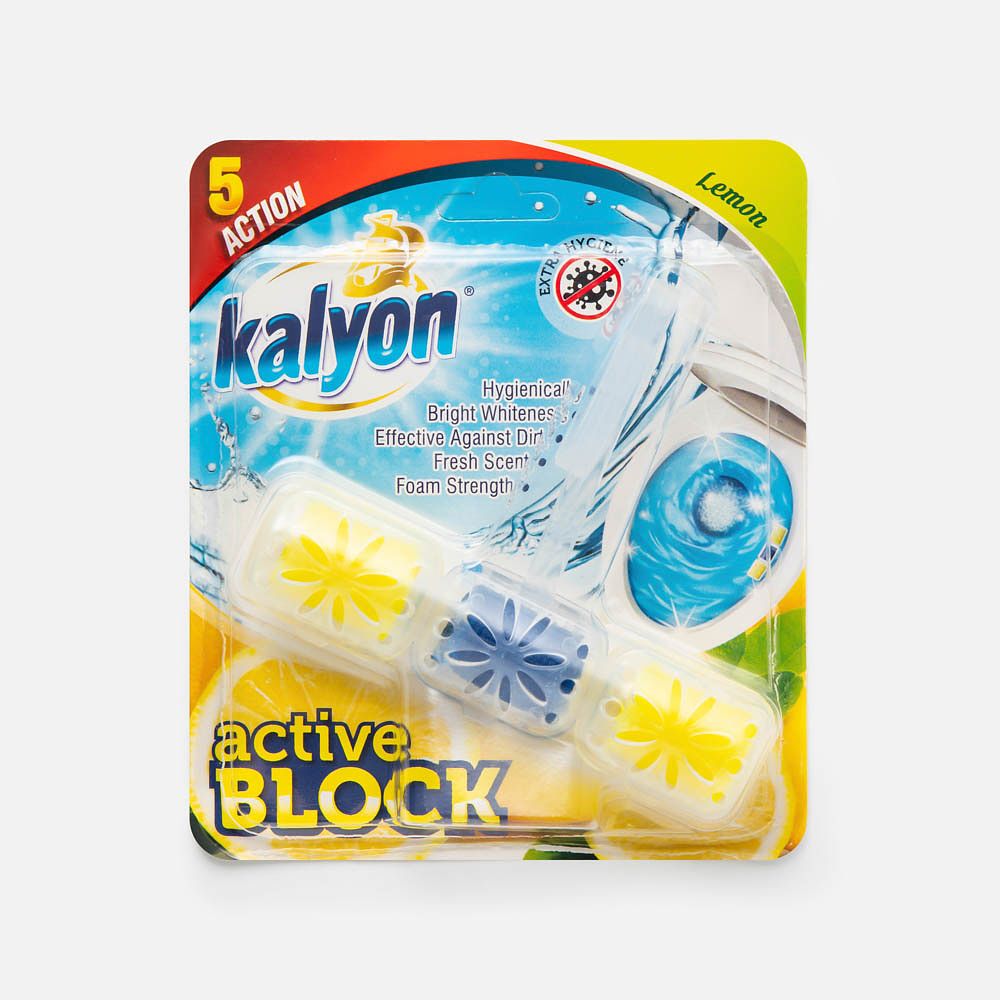 Изображение товара Блок для унитаза Kalyon, лимон, 57 г
