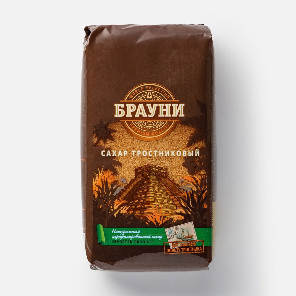 Изображение товара Тростниковый сахар Брауни, Демерара, светлый, 900 г