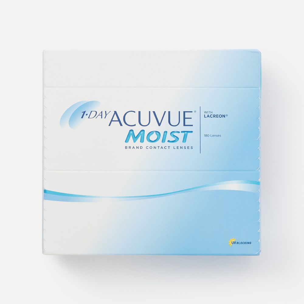 Изображение товара Контактные линзы 1 Day Acuvue Moist, однодневные, -1.25 / 8.5, 180 пар