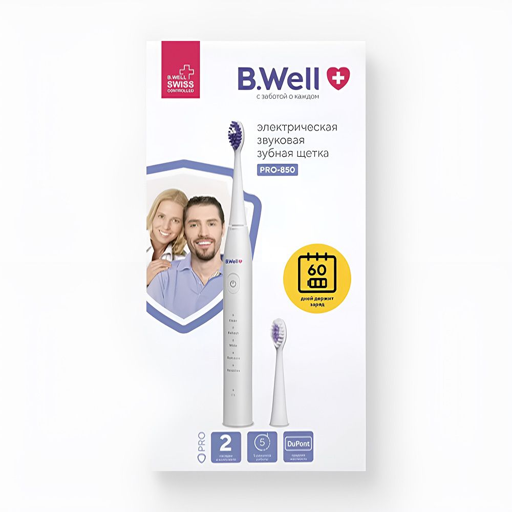 Изображение товара Щётка электрическая зубная B.Well Pro-850 белый, 1 шт.