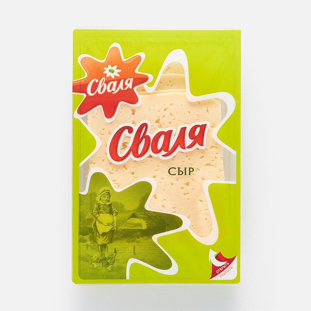 Изображение товара Тильзитер Сваля полутвердый сыр 45% нарезка 125 г