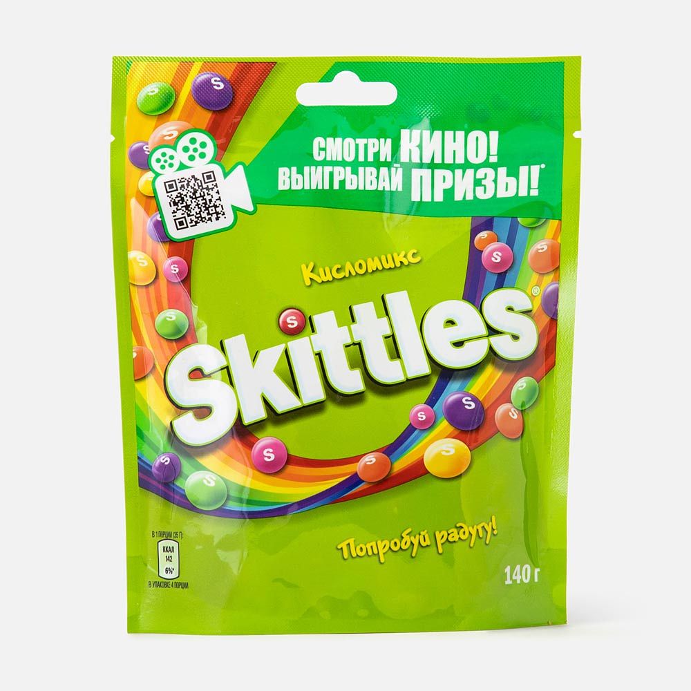 Изображение товара Драже Skittles, Кисломикс, в разноцветной глазури, 140 г