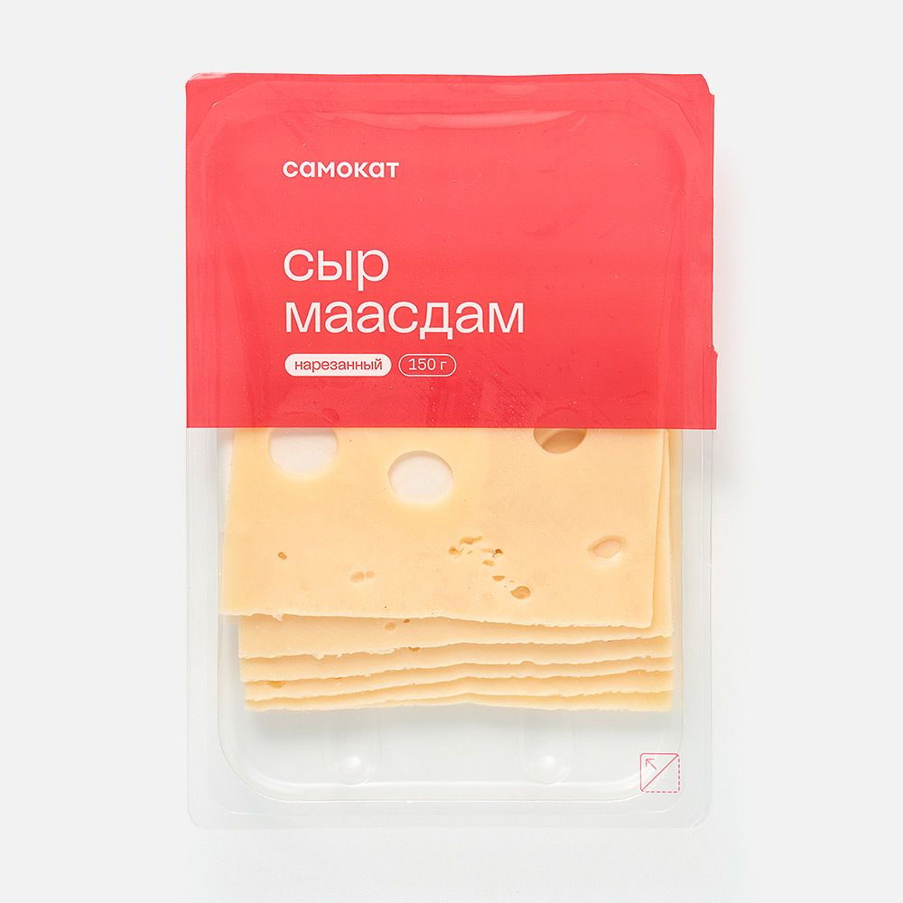Изображение товара Маасдам полутвёрдый сыр нарезка 150 г