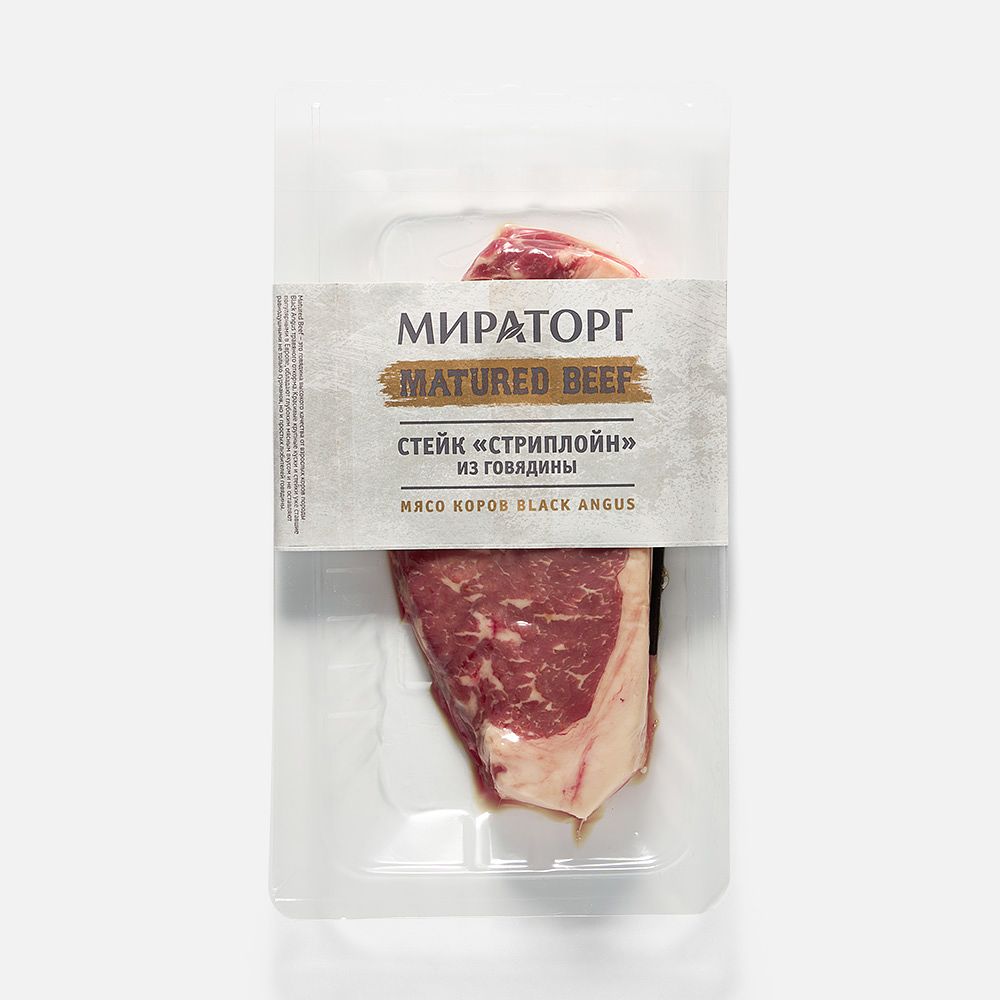 Изображение товара Говяжий стейк Стриплойн Мираторг Matured Beef, охлаждённый, 250 г