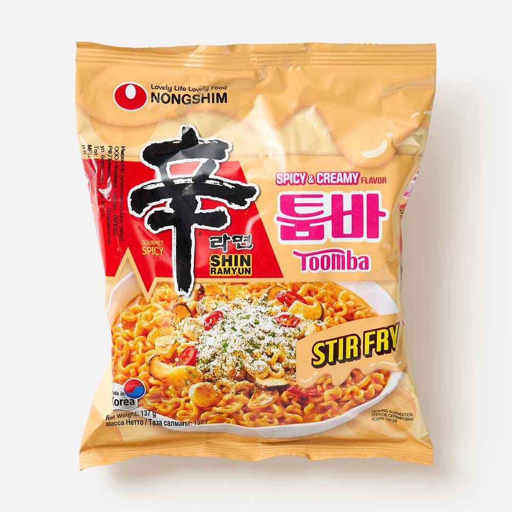 Изображение товара Лапша Nongshim Шин Рамен Toomba с острым сырно-сливочным вкусом 137 г