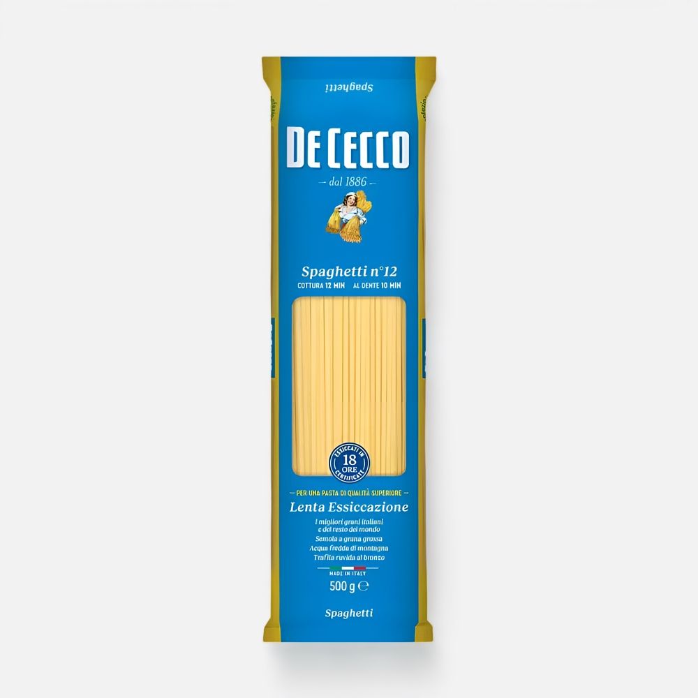 Изображение товара Макароны De Cecco спагетти, №12, 500 г, 1 шт.