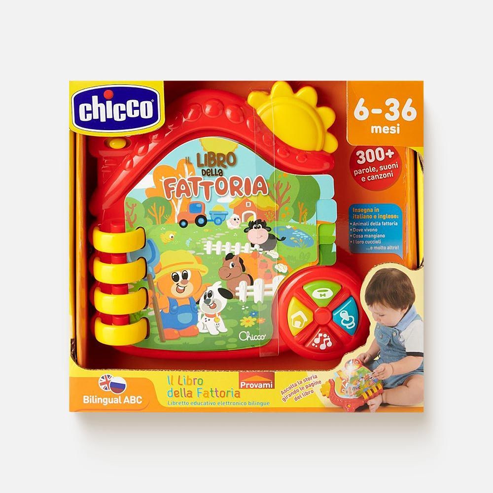 Изображение товара Интерактивная развивающая игрушка-книжка Chicco Ферма для детей от 6 месяцев