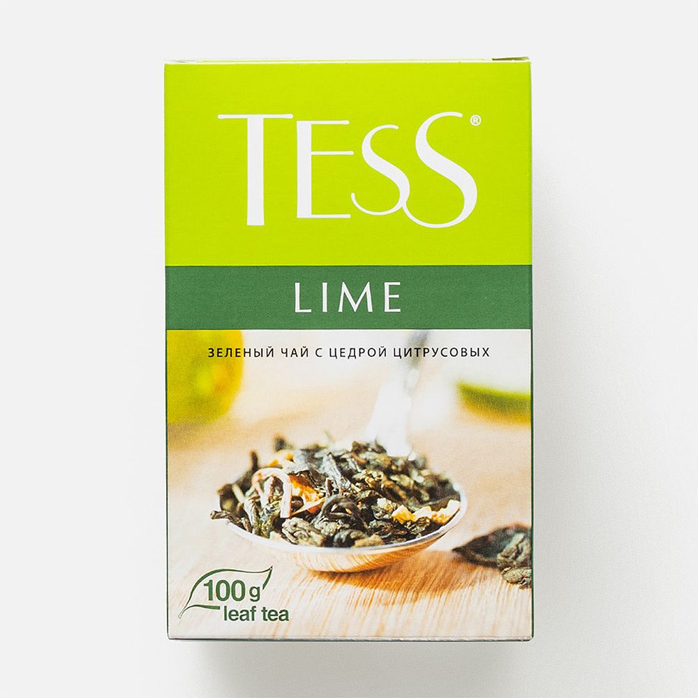 Изображение товара Зелёный чай Tess, Lime, байховый, с цедрой цитрусовых, 100 г