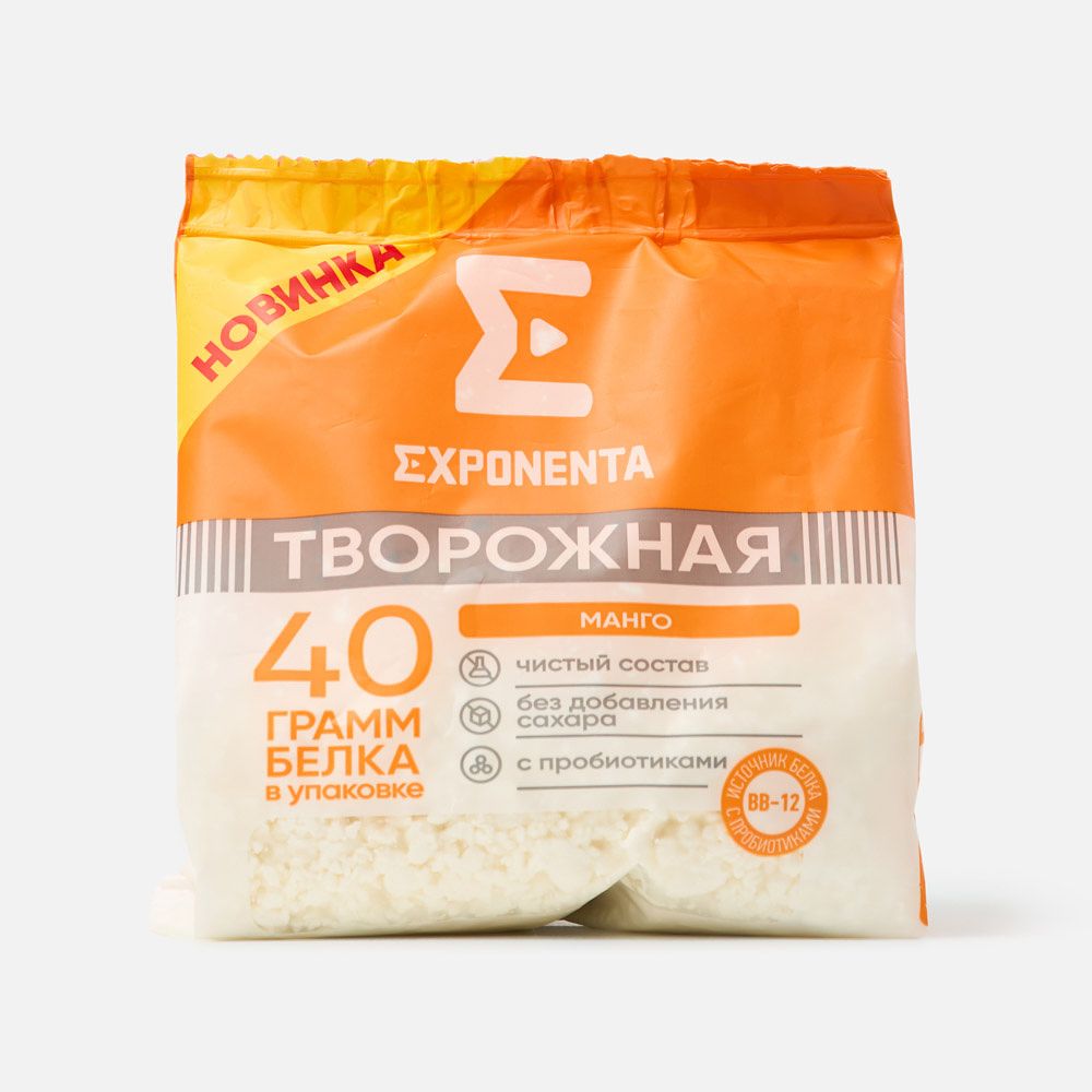 Изображение товара Творожный продукт Exponenta с ароматом манго, обезжиренный, 250 г