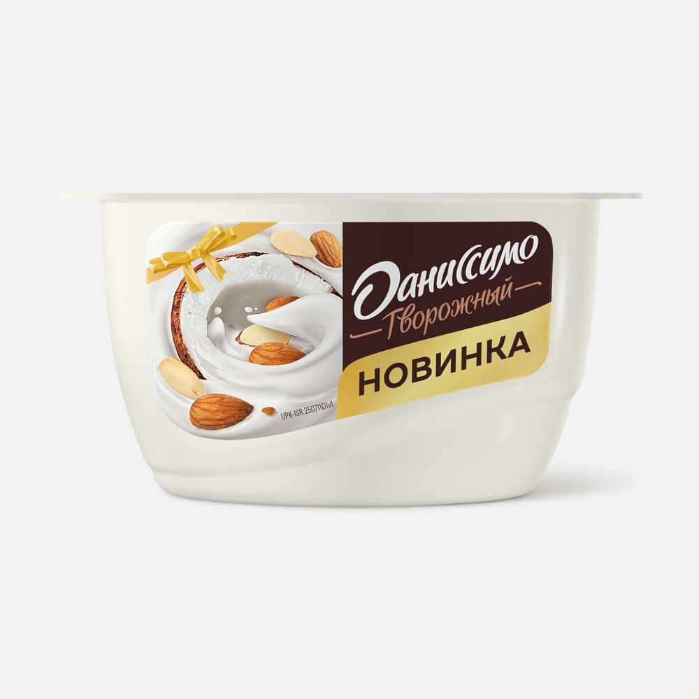 Изображение товара Творожный продукт Даниссимо, миндально-кокосовый десерт, 130 г