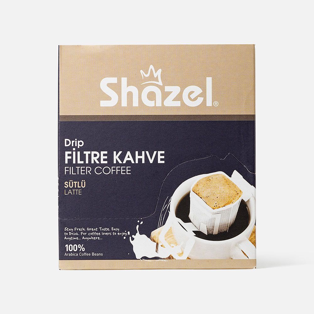 Изображение товара Из Турции: Набор дрип-кофе Shazel, латте, 12x14 г