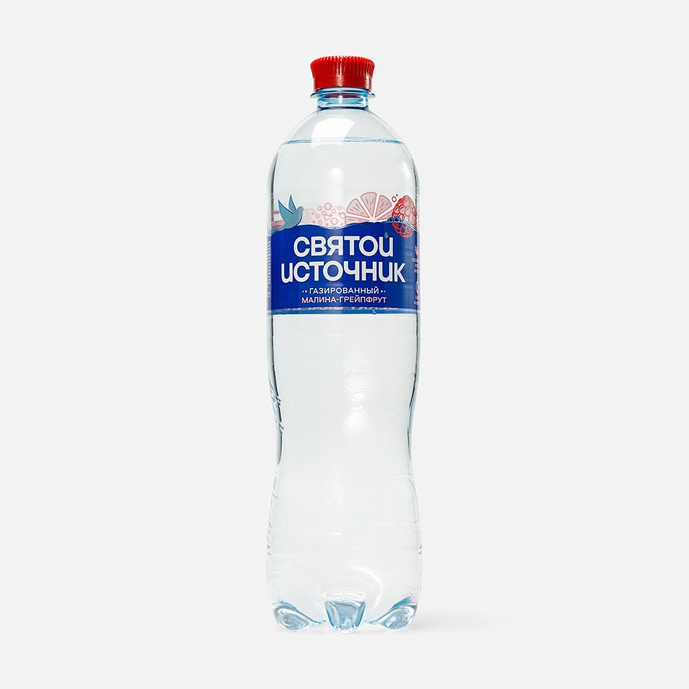 Изображение товара Вода Святой Источник, малина и грейпфрут, с газом, 1 л
