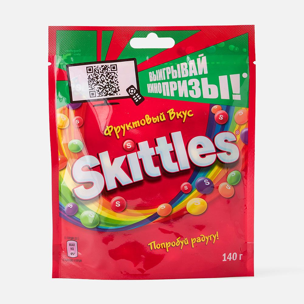 Изображение товара Драже Skittles, фруктовый вкус, 140 г