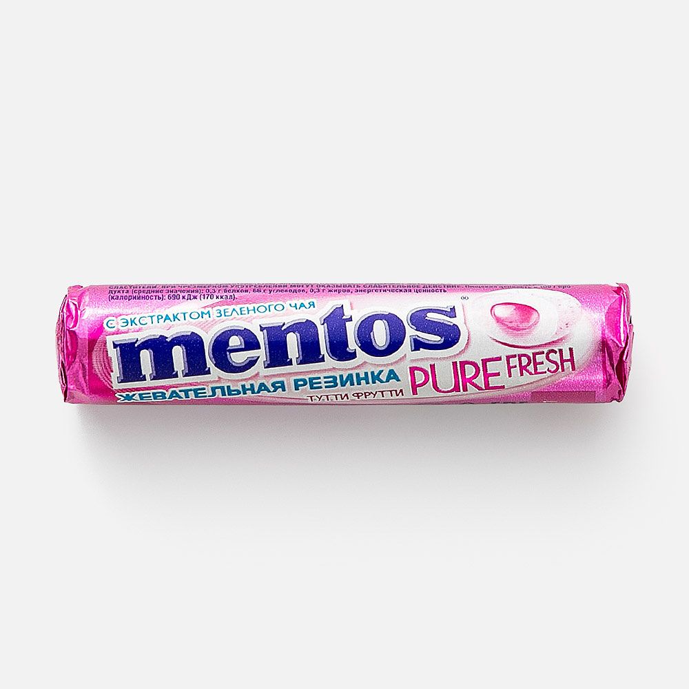 Изображение товара Жвачка Mentos Pure Fresh, без сахара, тутти-фрутти, 15,5 г
