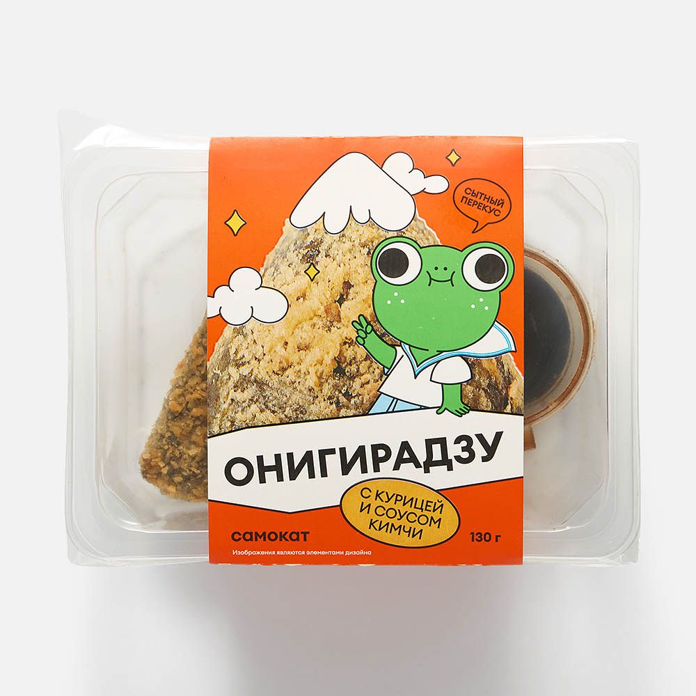 Изображение товара Онигирадзу Самокат с курицей и соусом ким-чи 130 г