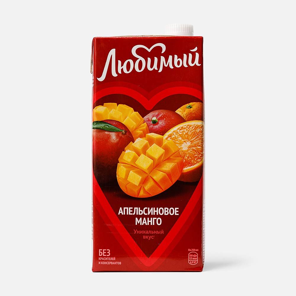 Изображение товара Напиток Любимый, с соком, апельсиновое манго, 0,95 л