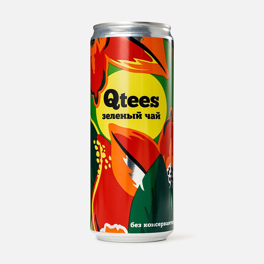 Изображение товара Холодный зелёный чай Qtees, 0,33 л