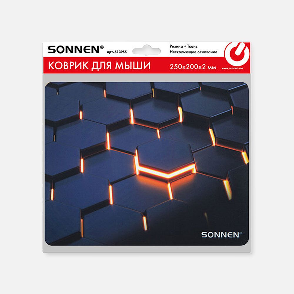 Изображение товара Коврик для мыши Sonnen Hot Cells 25х20 см с ярким рисунком