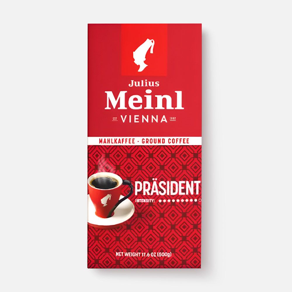 Изображение товара Кофе Julius Meinl Президент молотый 500 г сапфирная упаковка аромат без добавок