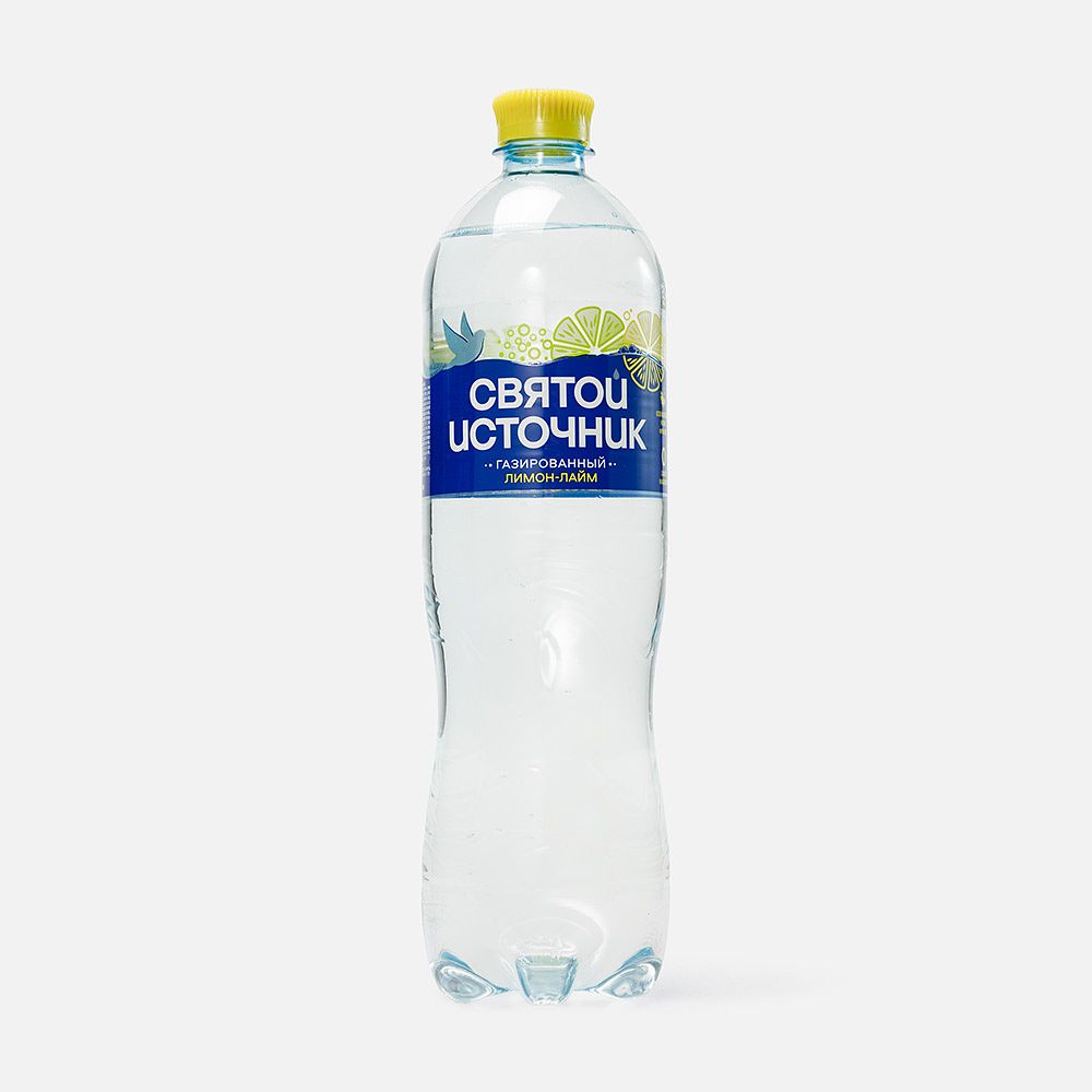 Изображение товара Вода Святой Источник, лимон и лайм, с газом, 1 л