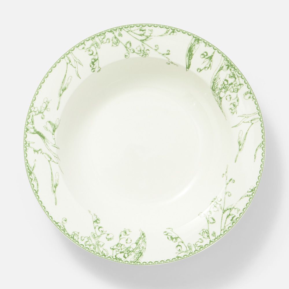 Изображение товара Керамическая тарелка Jiangsu Lehui Kitchenware, Florale, 22 см, зелёная