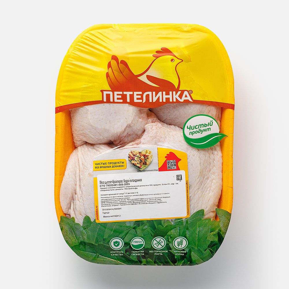Изображение товара Бедро цыплёнка-бройлера Петелинка, охлаждённое, 800-900 г