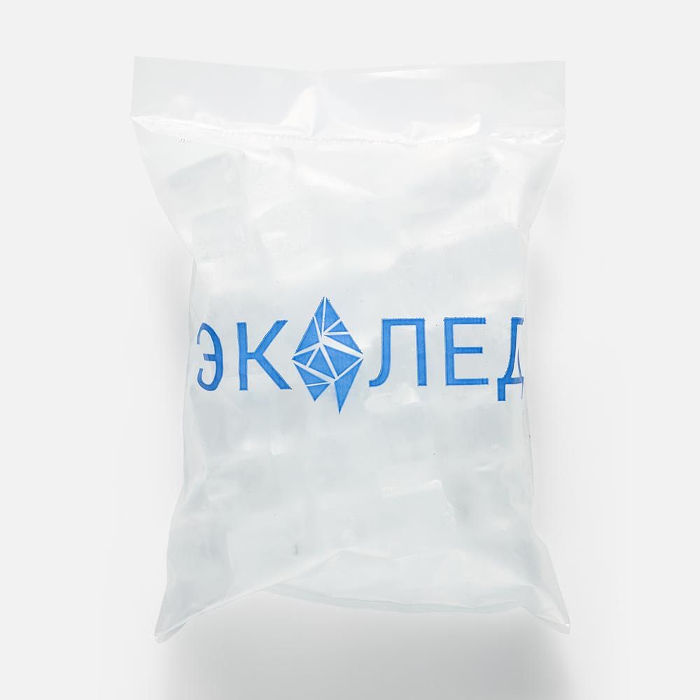 Изображение товара Лёд Эколёд 1 кг - качественный очищенный лёд для охлаждения и напитков