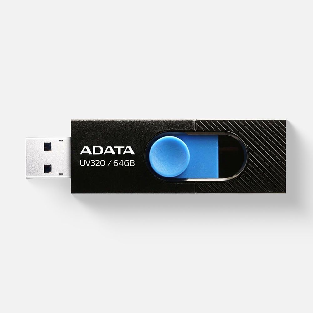 Изображение товара Флешка Adata, UV320, Black/Blue, 64 ГБ