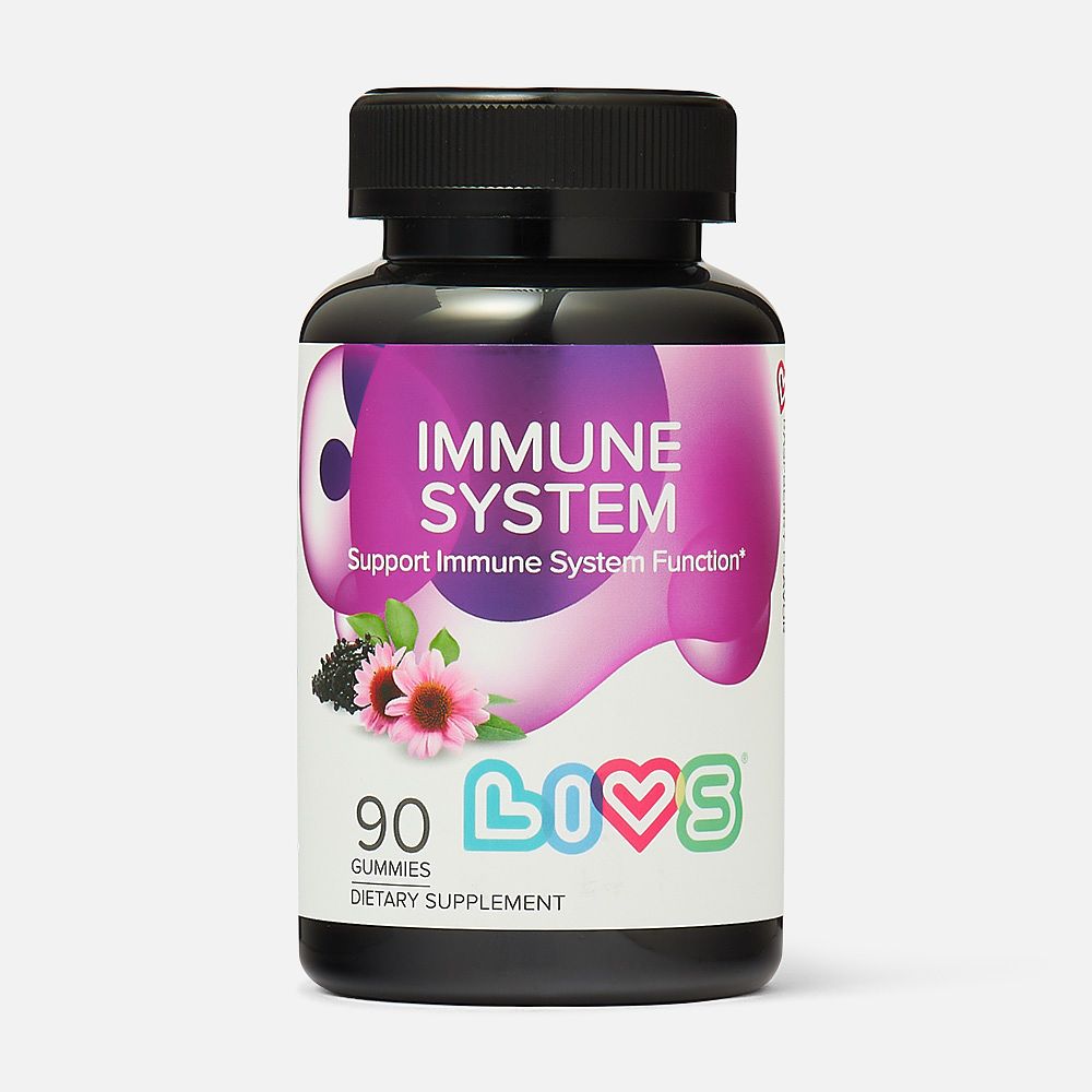Изображение товара Пастилки Livs Immune System, фруктово-малиновый вкус, 90 шт.