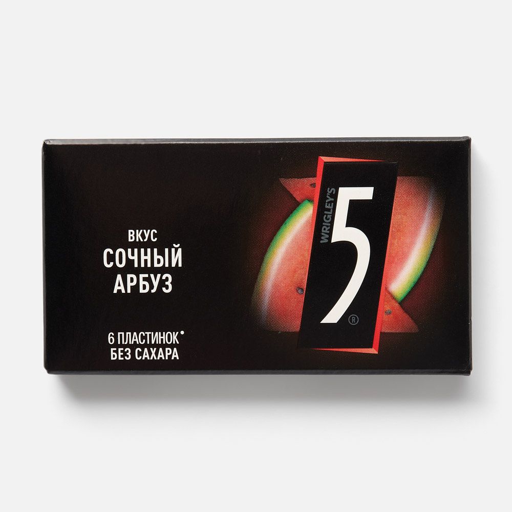 Изображение товара Жвачка Five, без сахара, сочный арбуз, 15,6 г