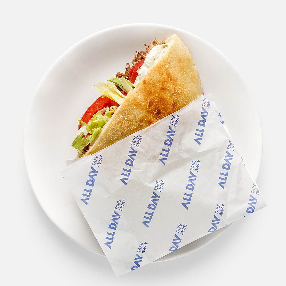 Изображение товара Пита All Day, с рваной говядиной и соусом тартар, 170 г