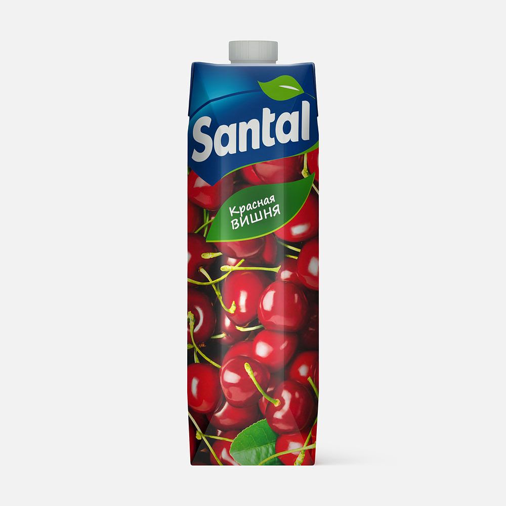 Изображение товара Напиток Santal с соком красная вишня 1 л - освежающий и натуральный вкус