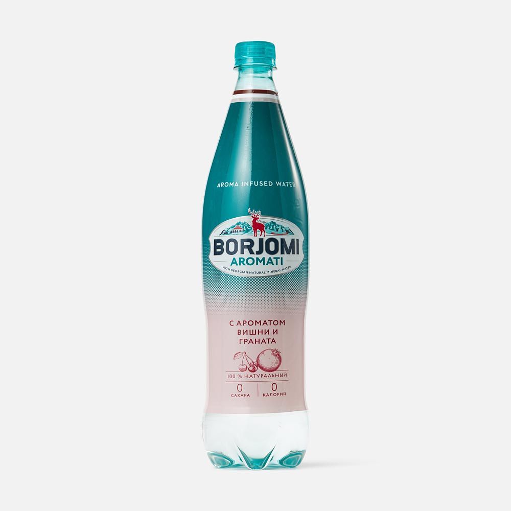 Изображение товара Вода Borjomi Aromati, вишня и гранат, с газом, 1 л