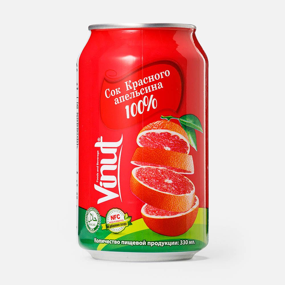 Изображение товара Апельсиновый сок Vinut, 0,33 л