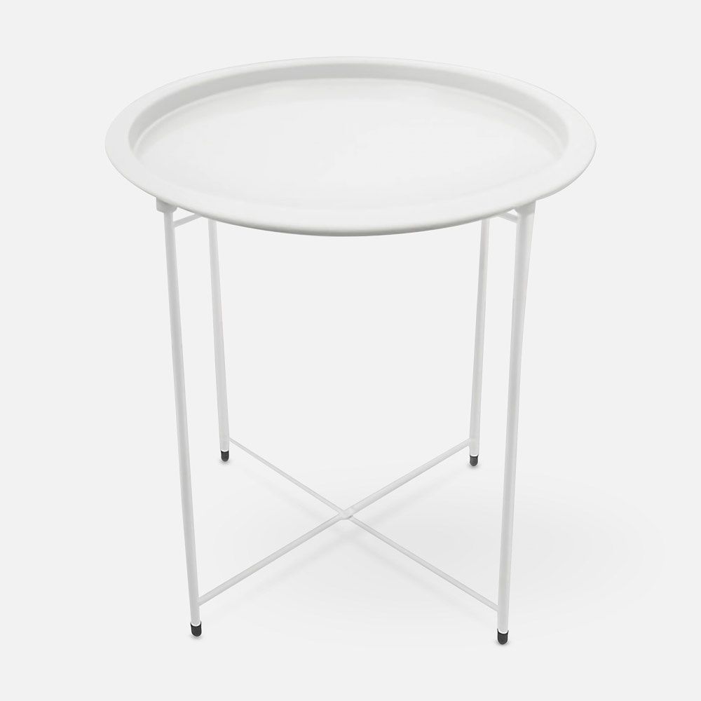 Изображение товара Складной столик Handy Home, металлический, белый, 47x47x50 см