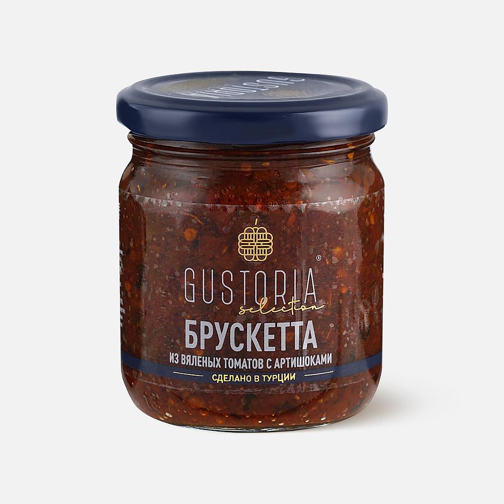Изображение товара Брускетта Gustoria, из вяленых томатов, с артишоками, 210 мл