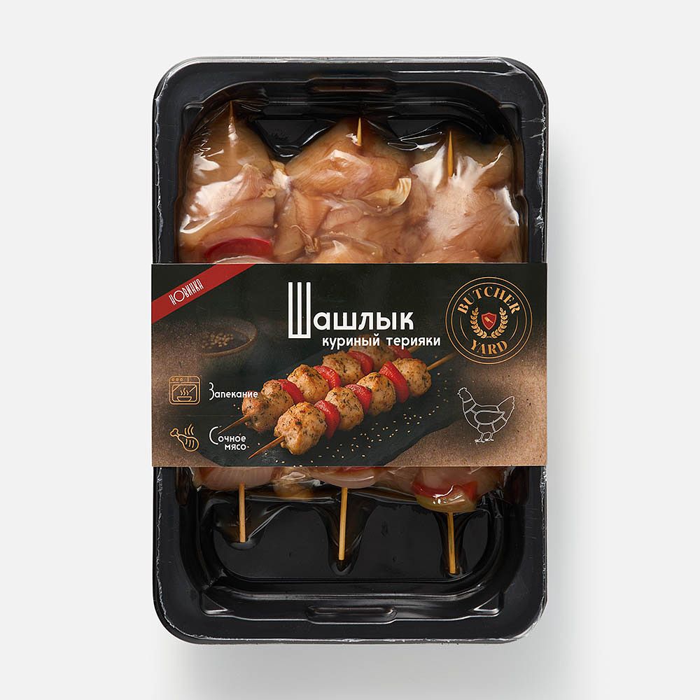 Изображение товара Куриный шашлык Butcher Yard, в соусе терияки, охлаждённый, 500 г