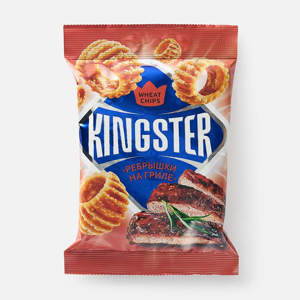 Изображение товара Пшеничные чипсы Kingster рёбрышки на гриле 55 г