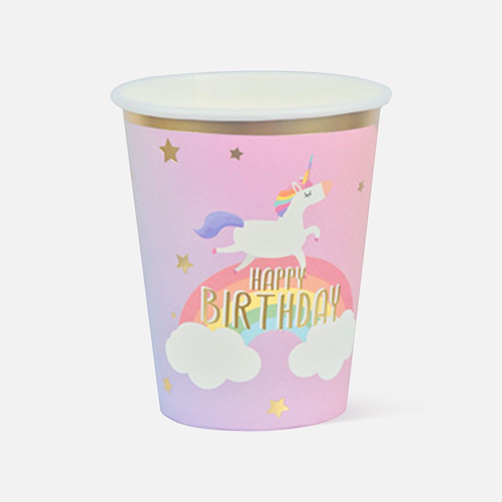 Изображение товара Одноразовые стаканы Talkyou Gift Happy Rainbow Day, бумага, 9,5 см, 6 шт.