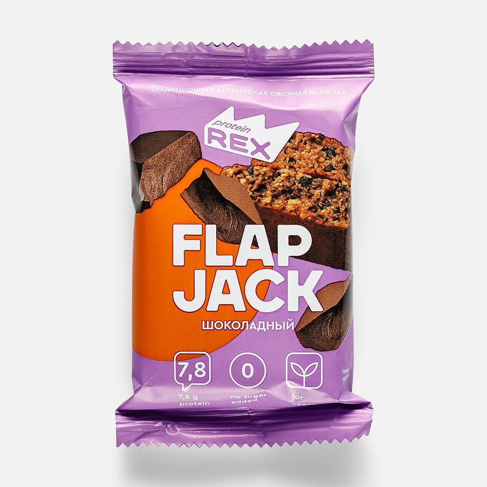 Изображение товара Протеиновое овсяное печенье ProteinRex Flap Jack, без сахара, шоколад, 60 г