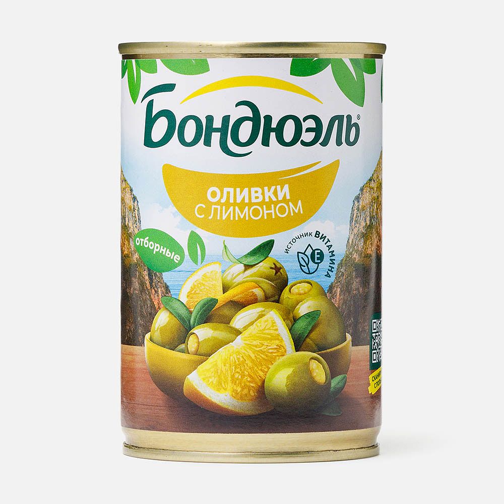 Изображение товара Оливки Бондюэль Мансанилья, с лимоном, 300 г