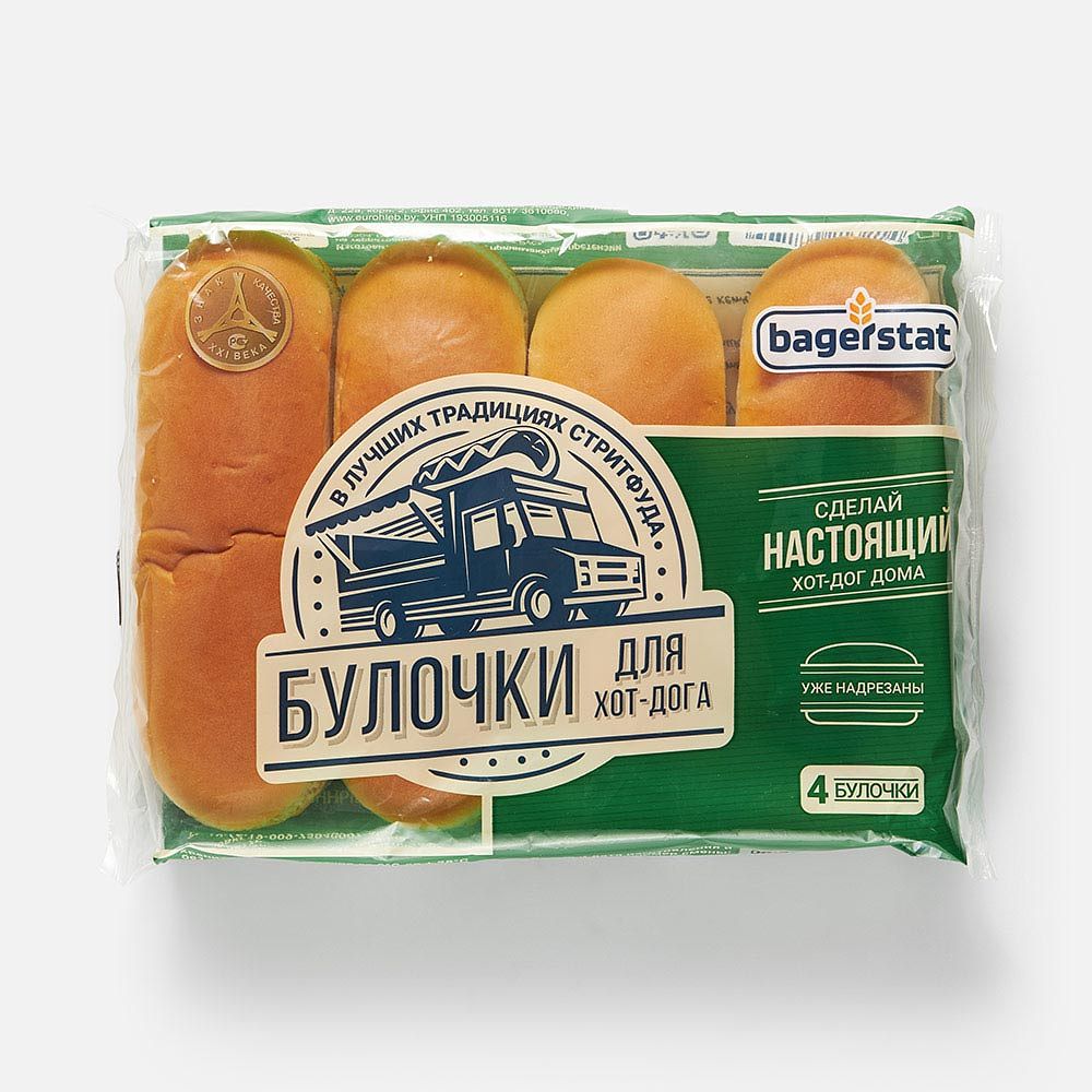 Изображение товара Булочки Bagerstat, для хот-дога, 240 г