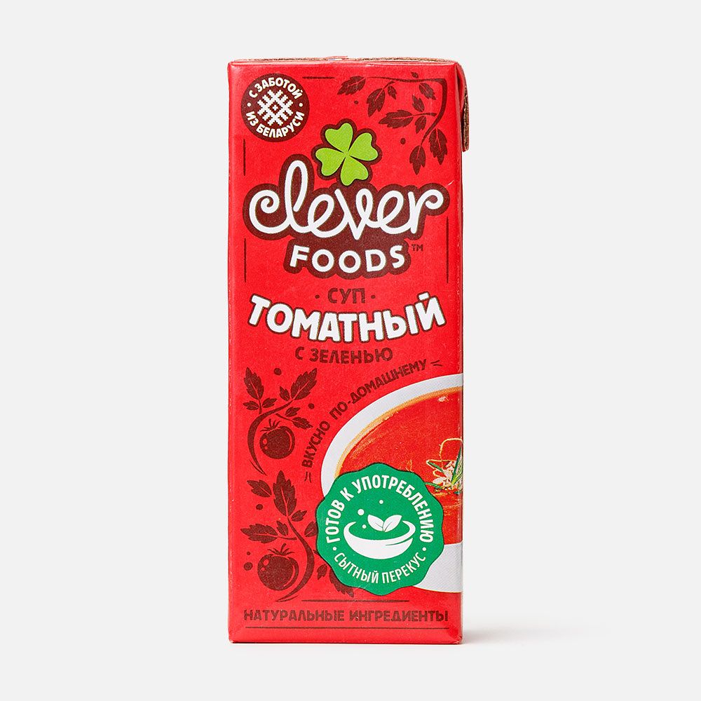 Изображение товара Томатный суп Clever Foods, с зеленью, 200 мл